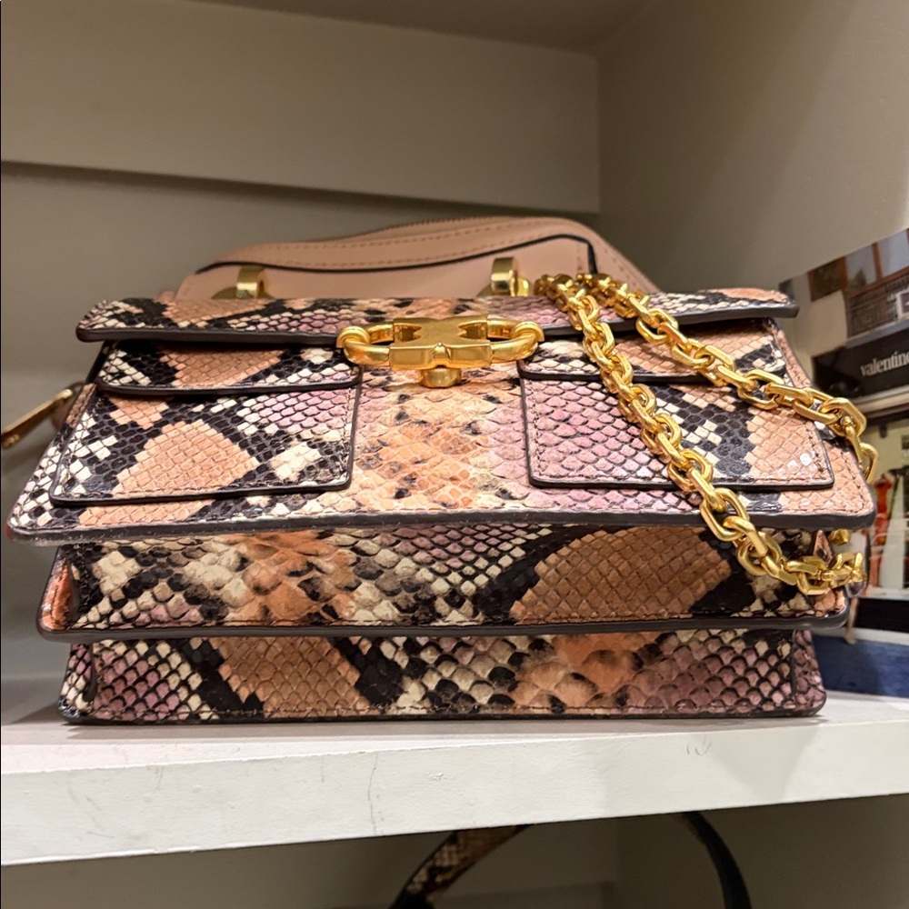 Tory Burch Multicolor Python Embossed Gemini Link… - image 6